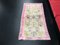 Small Beige and Pink Hand Knotted Wool Area Rug 3