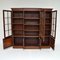 Antique Edwardian Inlaid Breakfront Bookcase, 1890s 3