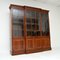 Antique Edwardian Inlaid Breakfront Bookcase, 1890s 2