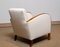 Swedish Art Deco White Bouclé and Walnut Club Chair, 1920s, Image 8