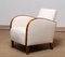 Swedish Art Deco White Bouclé and Walnut Club Chair, 1920s 10