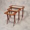 Nesting Tables attributed to Raphaël Raffel for Merisier, 1955, Set of 3, Image 1