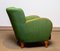 Green Wool and Elm Club Chair in the style of Fritz Hansen, 1940s, Image 7