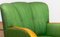 Club chair in lana verde e olmo nello stile di Fritz Hansen, anni '40, Immagine 3