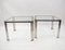 Brass, Chrome and Glass T28 Coffee Tables by Peter Ghyczy, 1970s, Set of 2 1