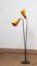 Swedish Black and Brass Double Shade Floor Lamp, 1940s 10
