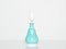 Botella de vidrio opalino turquesa con tapón de Barovier & Toso, años 50, Imagen 1
