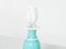 Botella de vidrio opalino turquesa con tapón de Barovier & Toso, años 50, Imagen 7