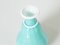 Botella de vidrio opalino turquesa con tapón de Barovier & Toso, años 50, Imagen 2