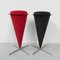 Cone Stools attributed to Verner Panton for Plus-Linje, 1960s, Set of 2 1