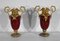 20th Century Louis XVI Ceramic and Golden Metal Cassolettes, 1950s, Set of 2 1