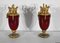 20th Century Louis XVI Ceramic and Golden Metal Cassolettes, 1950s, Set of 2 11