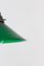 Lampada da tavolo regolabile con paralume in vetro verde, anni '60, Immagine 5