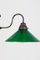 Lampada da tavolo regolabile con paralume in vetro verde, anni '60, Immagine 8