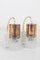 Vintage Copper Wall Lamps with Glass Shade, 1970s, Set of 2, Image 1