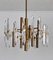 Large Mid-Century Italian Brass and Crystal Glass Chandelier attributed to Gaetano Sciolari, 1970s, Image 13