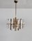 Large Mid-Century Italian Brass and Crystal Glass Chandelier attributed to Gaetano Sciolari, 1970s 5