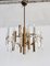 Large Mid-Century Italian Brass and Crystal Glass Chandelier attributed to Gaetano Sciolari, 1970s, Image 11