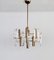 Large Mid-Century Italian Brass and Crystal Glass Chandelier attributed to Gaetano Sciolari, 1970s 1