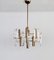 Large Mid-Century Italian Brass and Crystal Glass Chandelier attributed to Gaetano Sciolari, 1970s, Image 1