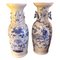Vases Antiques en Porcelaine Émaillée avec Fleurs de Dragon et Chrysanthème, Chine, 1900s, Set de 2 1