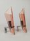 Pink Glass and Chrome Wall Sconces from Veca, Italy, 1950s, Set of 2 6