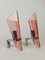 Pink Glass and Chrome Wall Sconces from Veca, Italy, 1950s, Set of 2, Image 6