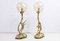 Bronze Commedia Dell Arte Table Lamps, Set of 2 3