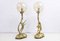 Lampes de Bureau Commedia Dell Arte en Bronze, Set de 2 3