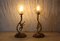 Lampes de Bureau Commedia Dell Arte en Bronze, Set de 2 2