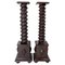 19th Century Wine Press Screw Pedestals Plant Holders, French, Set of 2, Image 1