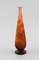 Early 20th Century Vase Frosted and Orange Art Glass from Emile Gallé, Image 3