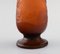 Early 20th Century Vase Frosted and Orange Art Glass from Emile Gallé, Image 7