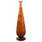 Early 20th Century Vase Frosted and Orange Art Glass from Emile Gallé, Image 1