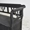 Vintage Hungarian Black Settle Bench, 1920s, Image 5