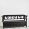 Vintage Hungarian Black Settle Bench, 1920s, Image 1