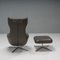 Fauteuil et Ottomane Grand Reposi en Cuir Gris par Antonio Citterio pour Vitra, 2010s, Set de 2 5