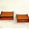 Swedish Mahogany Wall Night Tables with a Drawer, 1950s, Set of 2 7