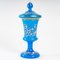 19th Century Blue Opaline Goblet and Lid 7
