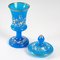 19th Century Blue Opaline Goblet and Lid 8