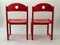 Chaises pour Enfant Peintes en Rouge, 1970s, Set de 2 3