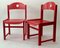 Red Painted Children's Chairs, 1970s, Set of 2 4