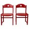 Red Painted Children's Chairs, 1970s, Set of 2 1