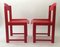Red Painted Children's Chairs, 1970s, Set of 2 2