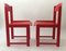 Red Painted Children's Chairs, 1970s, Set of 2, Image 2