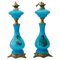 Antique Opaline Glass Oil Table Lamps Depicting Napoleon and Josephine, 1890s, Set of 2, Image 1