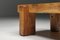 Artisan Wooden Rectangular Coffee Table, France, 1940s 10