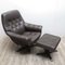 Vintage Sessel im skandinavischen Stil mit Fußhocker 1