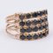 14k Antique Gold Harem Ring with Sapphires 2