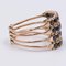 14k Antique Gold Harem Ring with Sapphires, Image 3